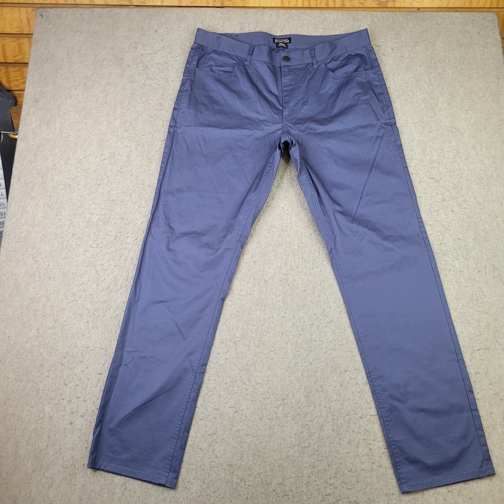 Michael Kors Chino Pants Mens 34x32 Blue Lightweight Business Casual‎ Stretch